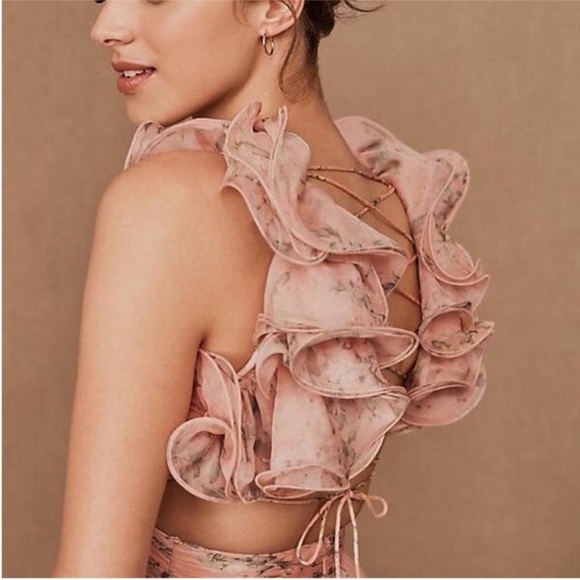 Mac Duggal - RUFFLE TIERED FLORAL CUT-OUT
CHIFFON GOWN size 4 - Picture 2 of 3